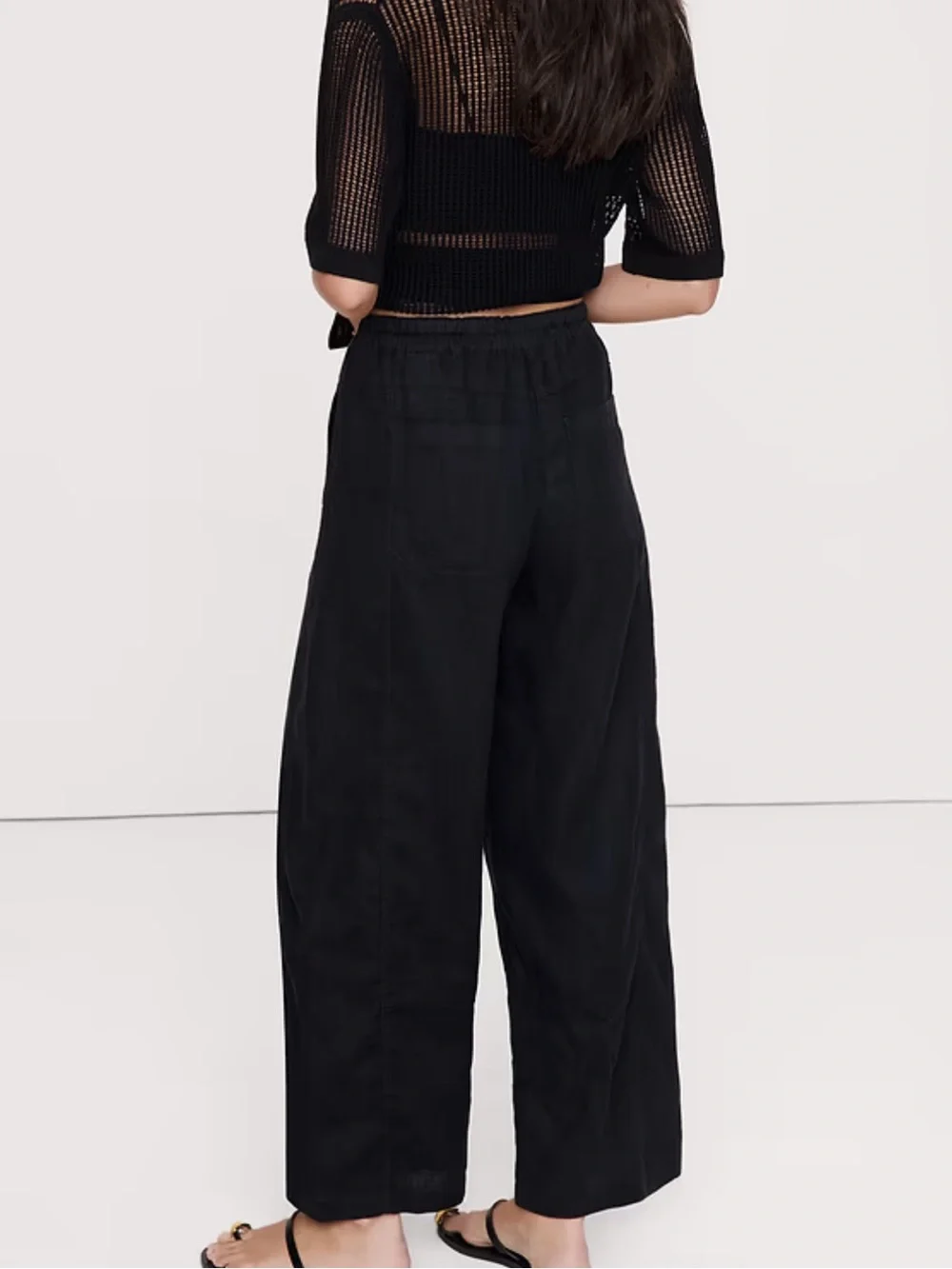 Banana Republic Mid-Rise Relaxed Painter Pull-On Pant in Linen